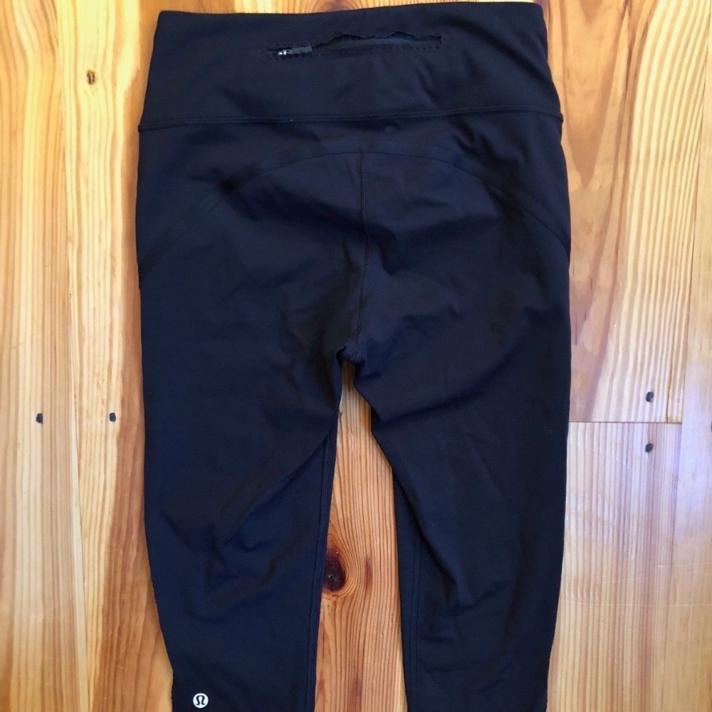 lululemon stride & glide crops blk 4